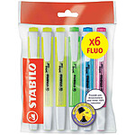 STABILO Surligneur swing cool FLUO, Ecopack de 6 STABILO Surligneur swing cool FLUO, Ecopack de 6