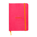 CLAIREFONTAINE carnet souple RHODIARAMA FRAMBOISE 144p pap ivoire Clf ferm. élast.