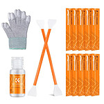 K&F Kit bâtonnet de nettoyage 16 mm bâtonnets de nettoyage x10 20 ml de solution de nettoyage Gants K&F Kit bâtonnet de nettoyage 16 mm bâtonnets de nettoyage x10 20 ml de solution de nettoyage Gants