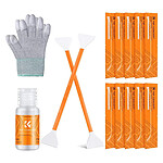 K&F Kit bâtonnet de nettoyage 24 mm bâtonnets de nettoyage x10 20 ml de solution de nettoyage Gants K&F Kit bâtonnet de nettoyage 24 mm bâtonnets de nettoyage x10 20 ml de solution de nettoyage Gants