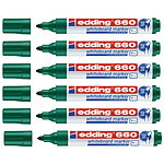 EDDING Marqueur pour Tableaux Blancs 660 Vert Pointe Ronde 1,5-3 mm x 6 EDDING Marqueur pour Tableaux Blancs 660 Vert Pointe Ronde 1,5-3 mm x 6