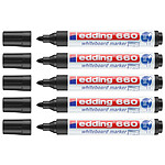 EDDING Marqueur pour Tableaux blancs 660 Noir Pointe Ronde 1,5-3 mm x 5 EDDING Marqueur pour Tableaux blancs 660 Noir Pointe Ronde 1,5-3 mm x 5