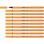 STABILO Feutre à Pointe Fine point 88 Orange papaye x 10