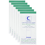 ELVE Bloc Maitre D'hotel 75x150mm 50 Feuillets Autocopiant Tripli x 6