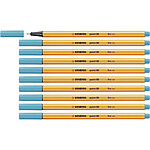 STABILO Stylo-Feutre POINT 88 Pointe Fine 0,4 mm bleu clair x 10 STABILO Stylo-Feutre POINT 88 Pointe Fine 0,4 mm bleu clair x 10