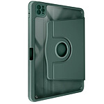 Avizar Étui pour iPad Pro 11 2024 / M5 2025 Clapet Support Rotatif avec Protège Caméra Vert foncé