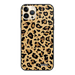 Evetane Coque iPhone 13 Pro Max Coque Soft Touch Glossy Léopard Beige Design