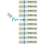 EDDING Surligneur Ecoline 24 Bleu clair Pointe Biseautée 2-5 mm x 10 EDDING Surligneur Ecoline 24 Bleu clair Pointe Biseautée 2-5 mm x 10