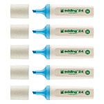 EDDING Surligneur Ecoline 24 Bleu clair Pointe Biseautée 2-5 mm x 5 EDDING Surligneur Ecoline 24 Bleu clair Pointe Biseautée 2-5 mm x 5