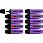 STABILO Surligneur BOSS ORIGINAL Rechargeable Pointe Biseautée 2-5 mm Lavande x 10 STABILO Surligneur BOSS ORIGINAL Rechargeable Pointe Biseautée 2-5 mm Lavande x 10
