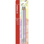 STABILO Blister 4 crayons graphite swano pastel HB bout gomme x 10
