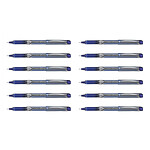 PILOT Stylo Roller Hi-Tec V5-Grip Pointe Fine Bleu x 12