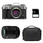 FUJIFILM X-T50 Silver + 23mm f/1.4 WR + Sac + Carte SD 8 Go
