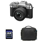 FUJIFILM X-T50 Silver + 15-45 + Sac + Carte SD 8 Go