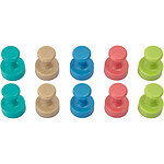MAUL Pack 10 Aimant Néodyme Forme de Quille Force 1,5 kg H16mm