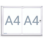 MAUL Vitrine Interieure MAULextraslim 2 x A4 Aluminium