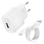 Huawei Chargeur Secteur USB Original  1A blanc + Câble micro-USB