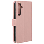 Avizar Étui pour Samsung Galaxy A35 5G Portefeuille et Support Vidéo Rose champagne