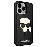 Karl Lagerfeld Coque pour Apple iPhone 13 Pro Max 3D Rubber Karl's Head Noir