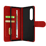 Avizar Étui Folio Clapet pour  Galaxy Z Fold 3 Chesterfield Grainé Rouge