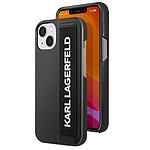 Karl Lagerfeld Coque pour Apple iPhone 13 Elastic Strap Noir