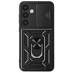 Mayaxess Coque pour Samsung Galaxy S24 Bague Support Cache Caméra Coulissant Noir