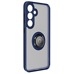 Avizar Coque pour Samsung Galaxy S24 Bague Métallique Fonction Support Bleu nuit