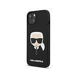 Karl Lagerfeld Coque pour iPhone 14 à Motif Karl's Head Renforcée Noir