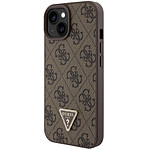 Guess Coque pour Apple iPhone 15 Plus Triangle Strass 4G Marron Guess Coque pour Apple iPhone 15 Plus Triangle Strass 4G Marron