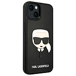 Karl Lagerfeld Coque pour Apple iPhone 14 Plus 3D Rubber Karl's Head Noir