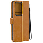 Avizar Étui pour Honor 200 Lite Dragonne Clapet Support Portefeuille Marron clair