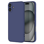 Avizar Coque pour iPhone 16 Silicone Finition Mate Soft Touch Bleu nuit