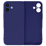 Avizar Coque pour iPhone 16 Soft Touch Mat Silicone Flexible Bleu nuit