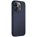 Jaym Coque pour Apple iPhone 14 Pro Max Premium Silicone Microfibre Bleu