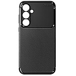 Avizar Coque pour Samsung Galaxy A35 Silicone Flexible Effet Carbone Noir