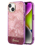 Guess Coque pour Apple iPhone 14 Plus TPU Jungle Rose Guess Coque pour Apple iPhone 14 Plus TPU Jungle Rose