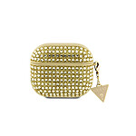 Guess Coque pour Airpods 3 4G Diamond avec Charm Triangle Scintillant Ornée de Strass Dorée Guess Coque pour Airpods 3 4G Diamond avec Charm Triangle Scintillant Ornée de Strass Dorée