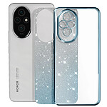 Avizar Coque pour Honor 200 Motif Paillette Dégradé Silicone Caméra Protégée Bleu clair