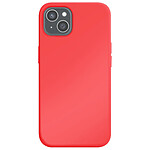 Jaym Coque Magsafe pour Apple iPhone 15 Plus Premium Silicone Microfibre Rouge