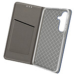 Avizar Étui pour Samsung A15 Effet Granulé Porte carte Support Vidéo Bleu nuit