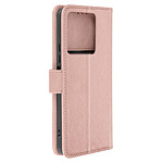 Avizar Étui pour Xiaomi Redmi Note 13 5G Portefeuille et Support Vidéo Rose champagne