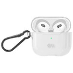 CASE MATE Coque pour Airpods 3 Tough en Silicone avec Accrochage Métallique Transparent
