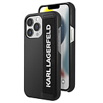 Karl Lagerfeld Coque pour Apple iPhone 13 Pro Elastic Strap Noir