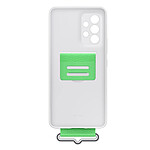 Samsung Coque pour Galaxy A53 Silicone Grip Lanière Stand Ultra Solide Blanc Samsung Coque pour Galaxy A53 Silicone Grip Lanière Stand Ultra Solide Blanc