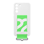 Samsung Coque pour Galaxy S22 Plus Antichocs en Silicone avec Lanière Blanc Samsung Coque pour Galaxy S22 Plus Antichocs en Silicone avec Lanière Blanc