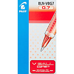 PILOT Stylo roller V-Ball Grip 07 encre liquide Pointe Moyenne Rouge x 12 PILOT Stylo roller V-Ball Grip 07 encre liquide Pointe Moyenne Rouge x 12