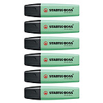STABILO Surligneur BOSS ORIGINAL Pastel Pointe Biseautée 2 - 5 mm Vert pastel x 6 STABILO Surligneur BOSS ORIGINAL Pastel Pointe Biseautée 2 - 5 mm Vert pastel x 6