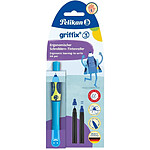 PELIKAN Stylo Roller Griffix Spécial GAUCHERS Neon Fresh Blue à Cartouche PELIKAN Stylo Roller Griffix Spécial GAUCHERS Neon Fresh Blue à Cartouche