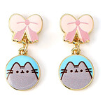 Pusheen - Boucles d'oreilles Drop Pink Bows