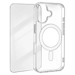 4smarts Coque MagSafe pour iPhone 16 Plus Antichoc avec Verre Trempé 9H Transparent